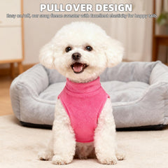 PUPTECK turtleneck fleece sweater highlights extra warmth and stylish solid colors.