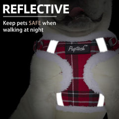 PUPTECK warm plush lining keeping small dogs cozy outdoors