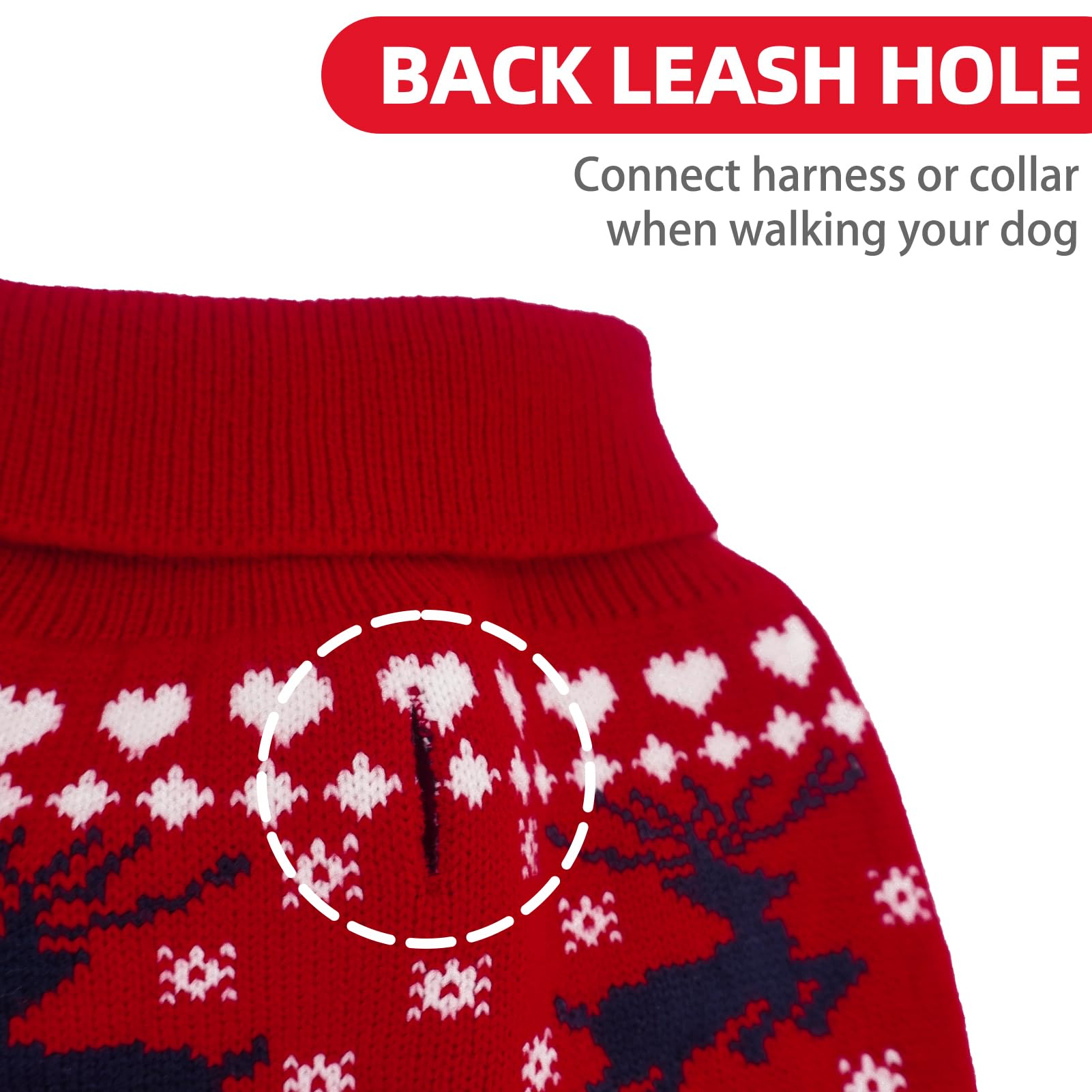 PUPTECK winter knit dog coat soft and warm for cold days