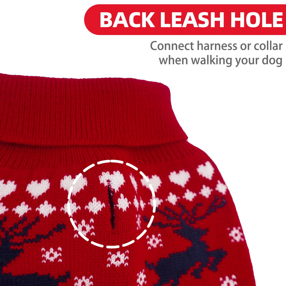 PUPTECK winter knit dog coat soft and warm for cold days