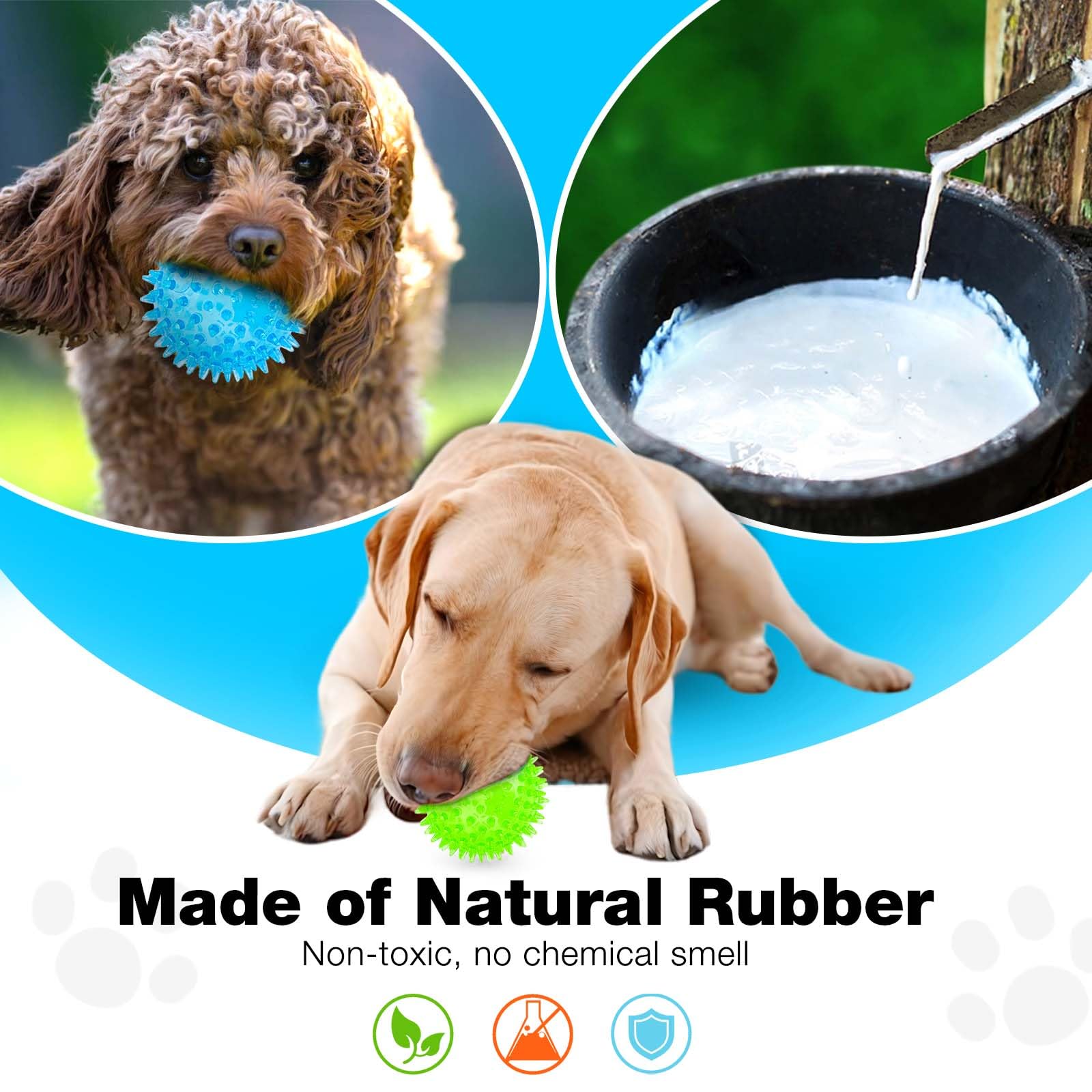 PUPTILY bite-resistant-rubber-dog-ball: durable for aggressive chewers.