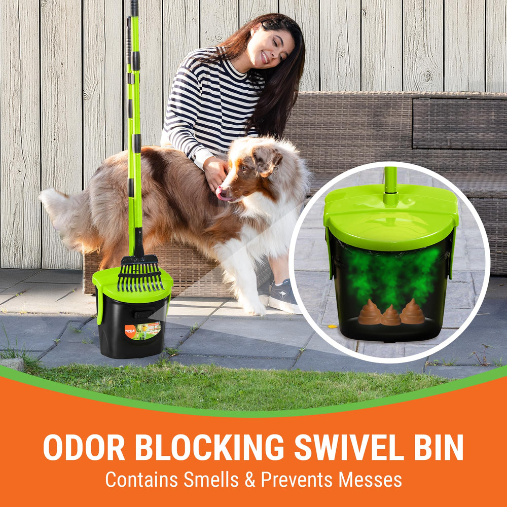 Pupzle odor-blocking lid keeps your yard smelling fresh after scooping.
