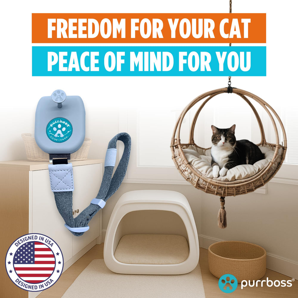 Purrboss Door Leash uses durable materials for lasting use.