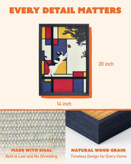Purdee 14x20 framed wall art scratchpad showing sleek design and space-saving setup.
