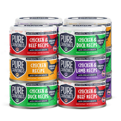 Pure Cravings chicken recipe broth shredded cat food in bowl for hydration