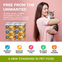 Pure Cravings Chicken Recipe organ meats image features nutrient-dense toppings in a premium cat food mix.