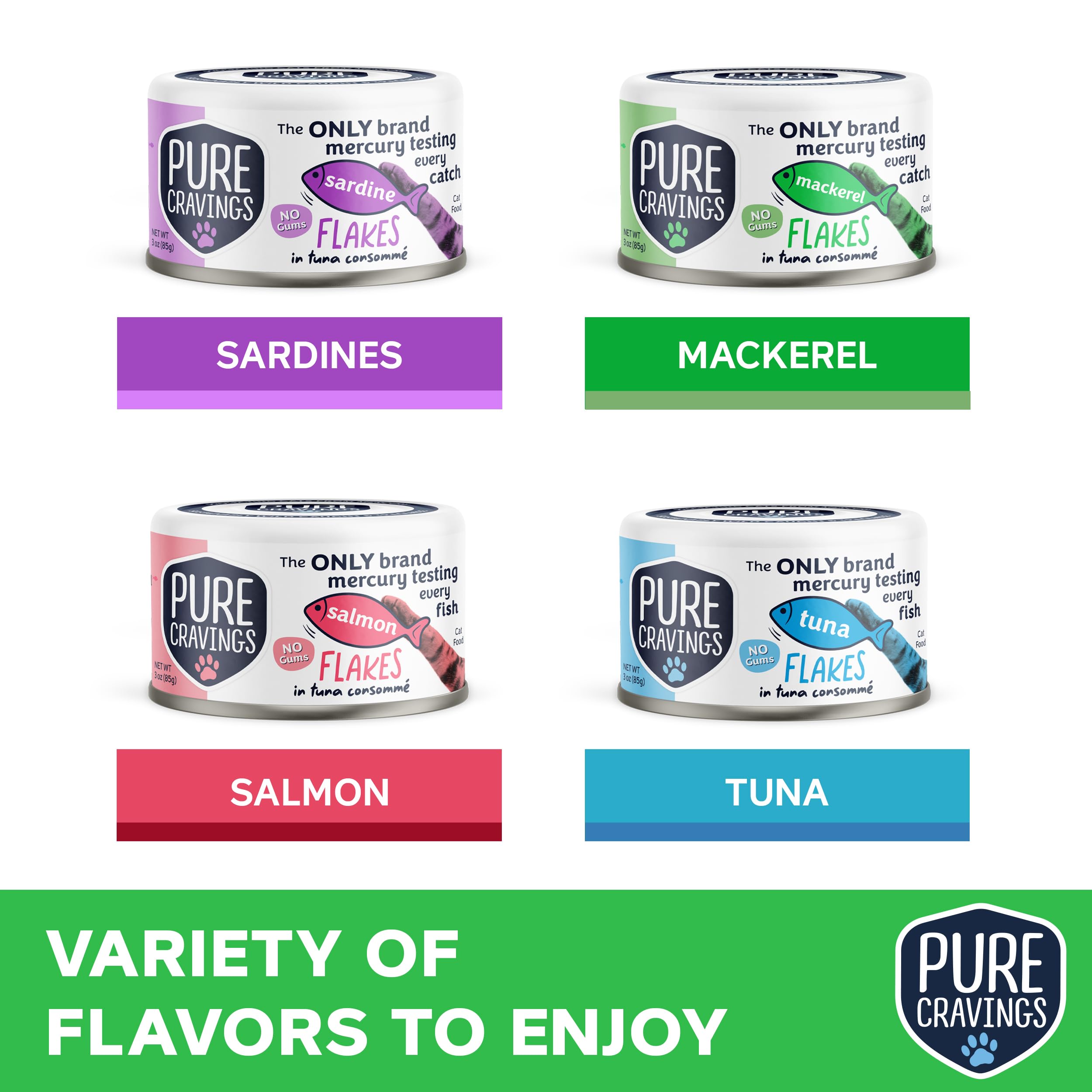 Pure Cravings Flakes Sardine Consommé can—omega-3 rich meal option.