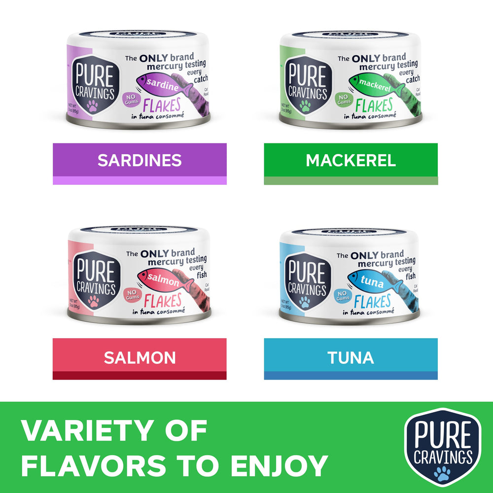 Pure Cravings Flakes Sardine Consommé can—omega-3 rich meal option.