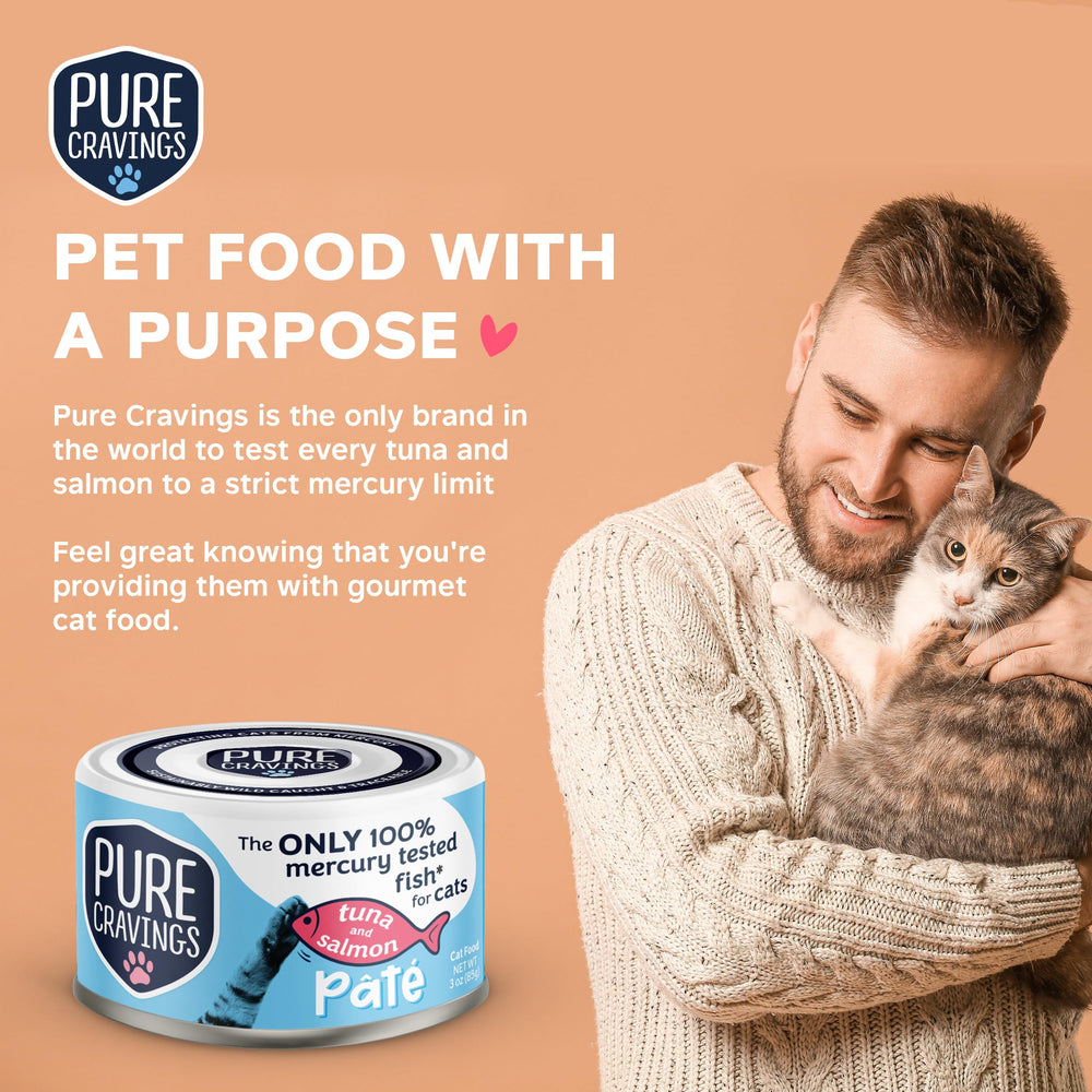 Pure Cravings grain-free-non-gmo cat pate supports a natural, protein-packed option.