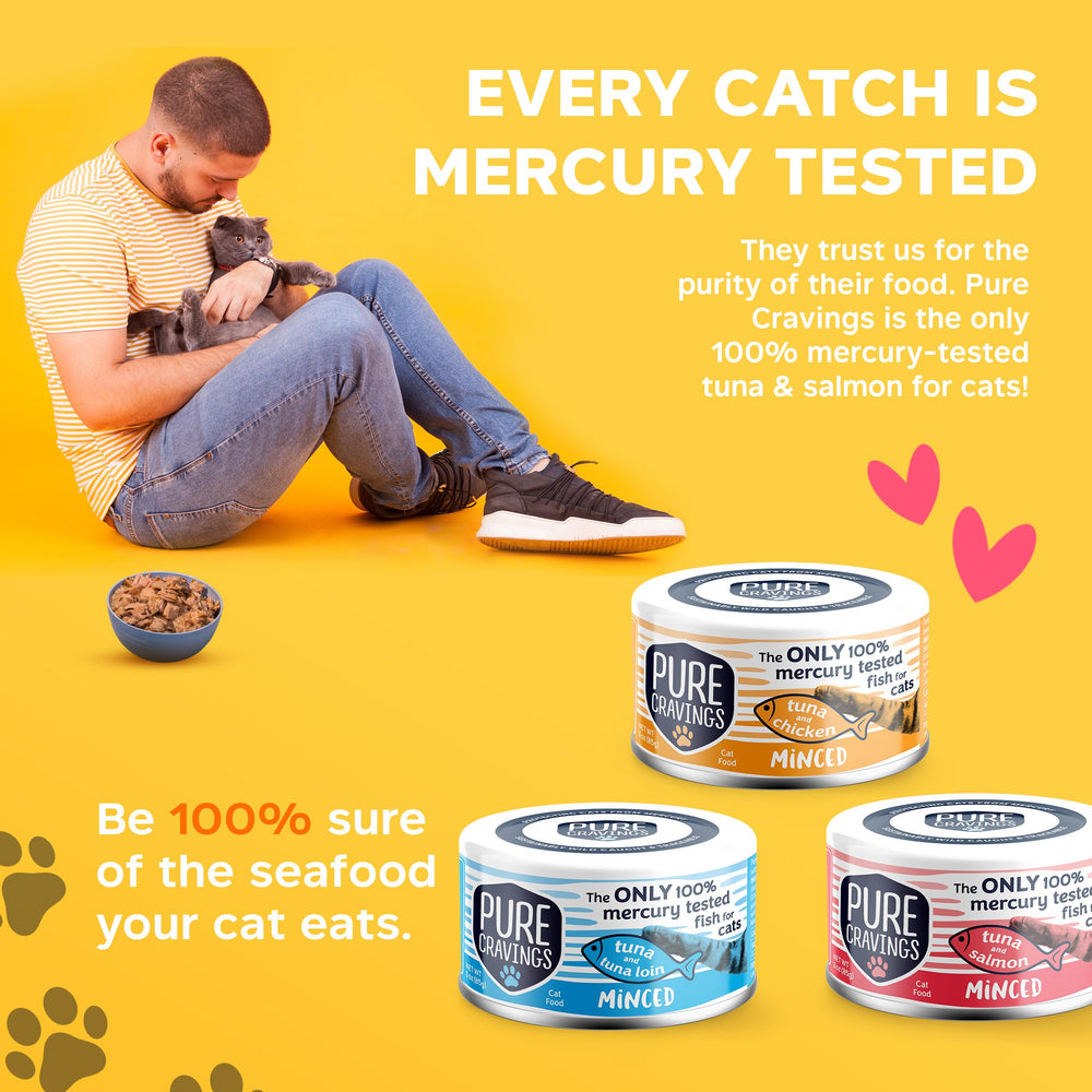 Pure Cravings grain-free tuna cat food – no gums or grains.