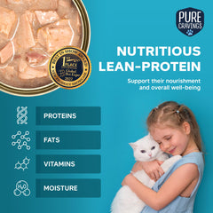 Pure Cravings ingredients label highlights non-GMO and grain-free choices.