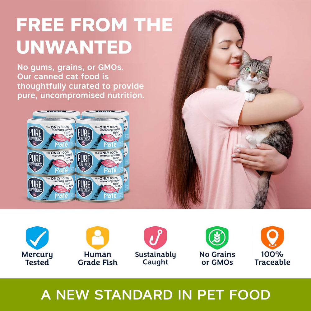Pure Cravings tuna-sardine-pate-can offers omega-rich flavor variety for felines.