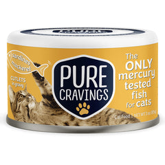 Pure Cravings wet cat food with mackerel and sardine cutlets in gravy for protein-rich hydration