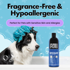 Pure Fur dog shampoo puppy lather reveals gentle cleansing suitable for young dogs.