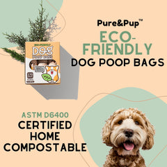 Pure & Pup rolls shown ready for quick on-the-go waste disposal.