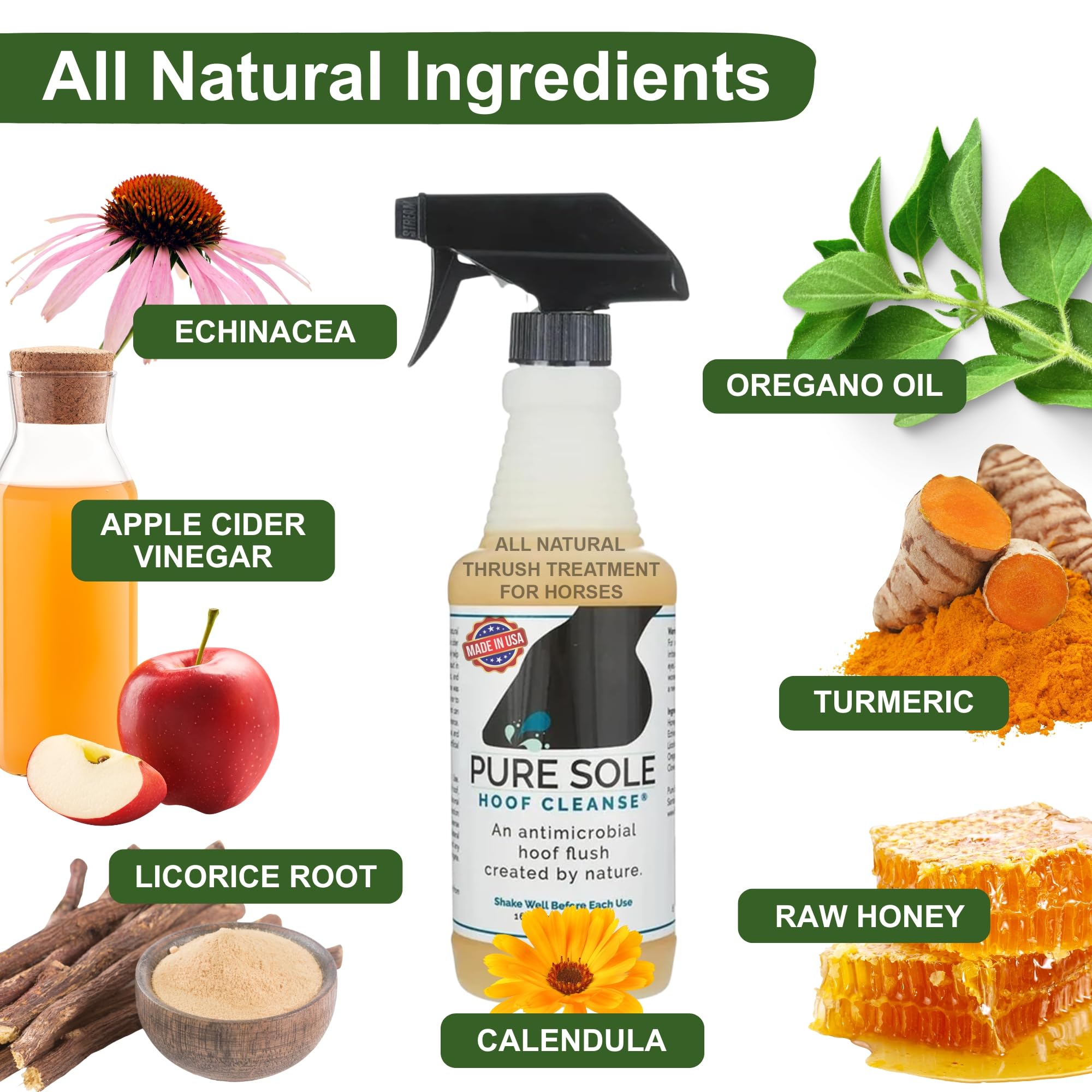 Pure Sole cleanses around an abscess site for cleansing.