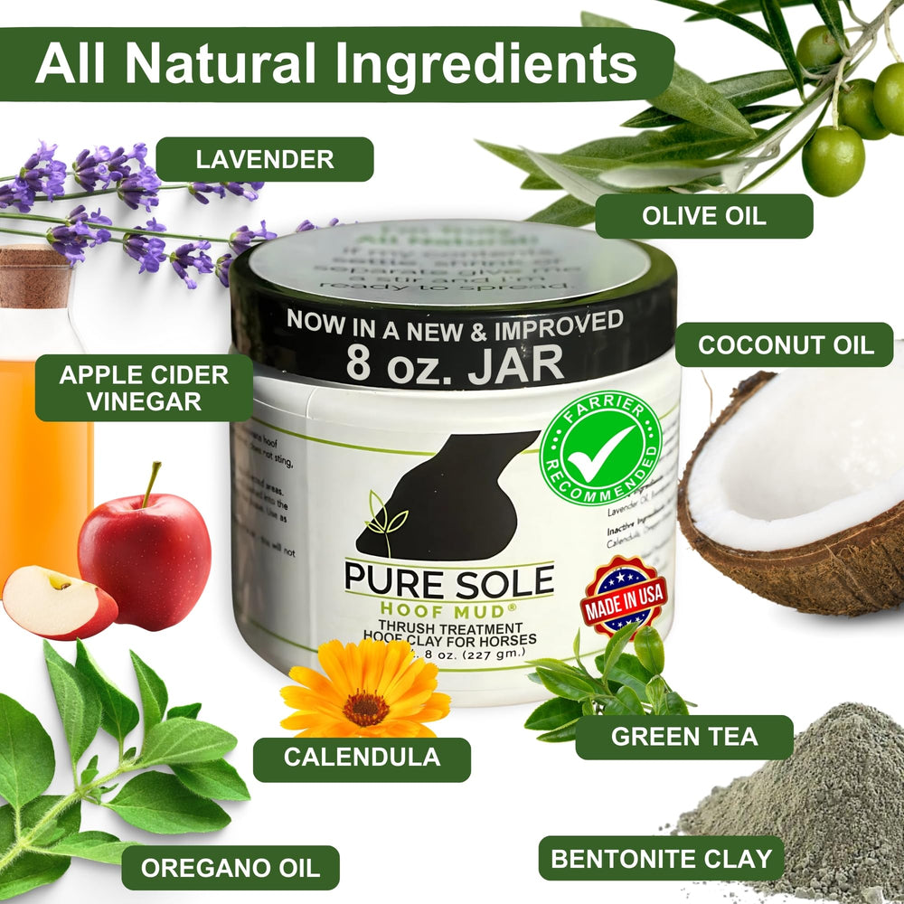 Pure Sole Hoof Clay after brush application reveals clingy texture for lasting coverage.