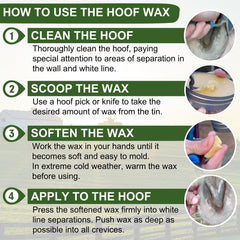 Pure Sole Hoof Wax on a crack demonstrates sealing action.