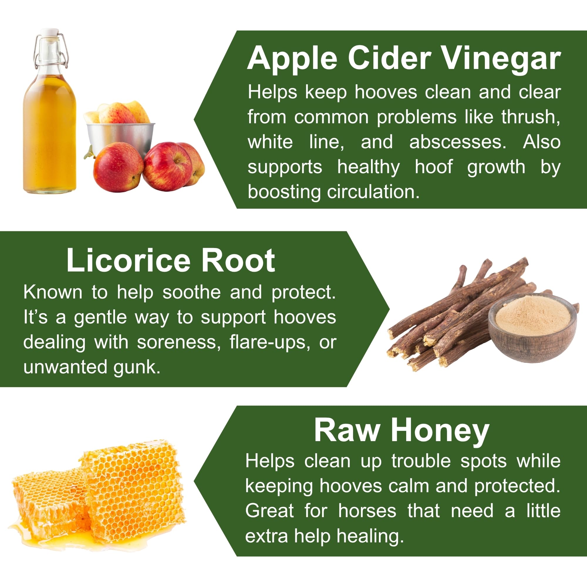 Pure Sole label highlights honey and vinegar ingredients.