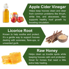 Pure Sole label highlights honey and vinegar ingredients.