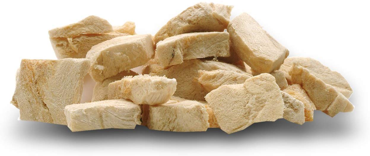 PureBites chicken breast close-up reveals crunchy texture ideal as a tasty, low-calorie reward.