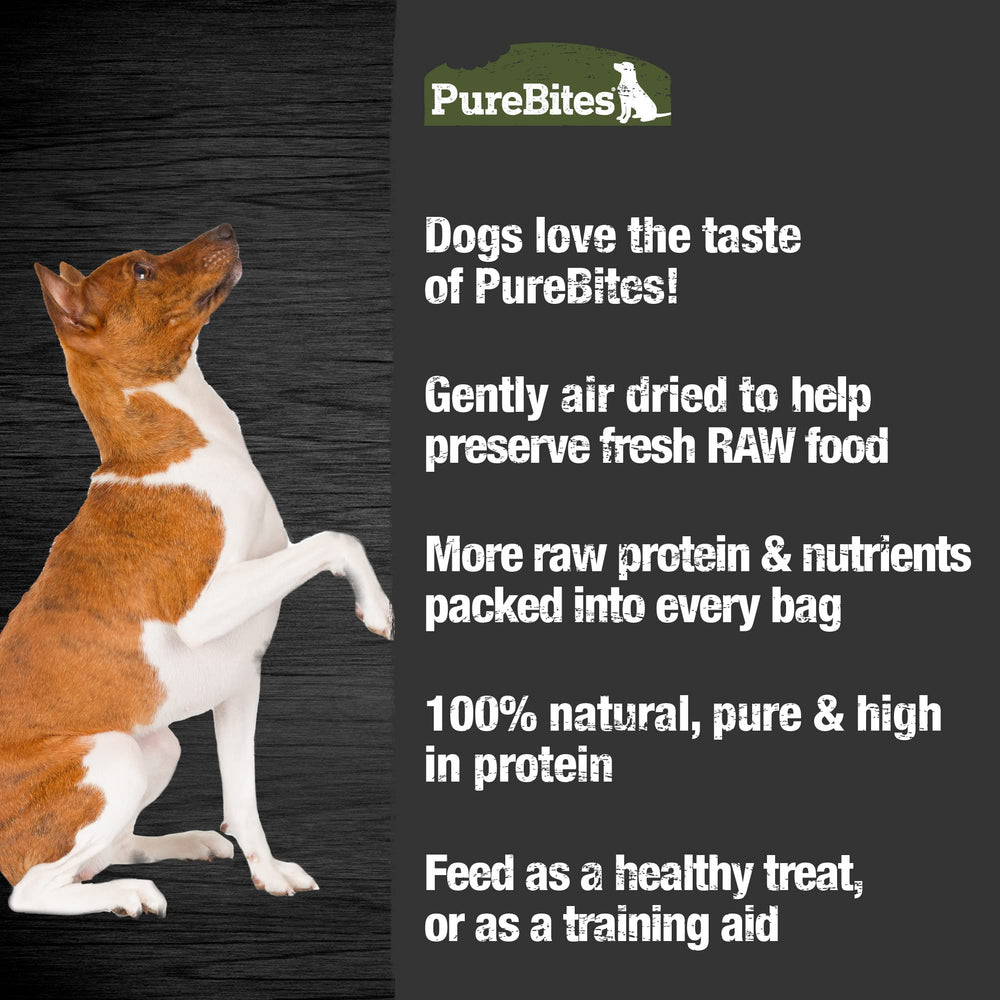 PureBites dog enjoying a treat illustrates a training reward and snack option.