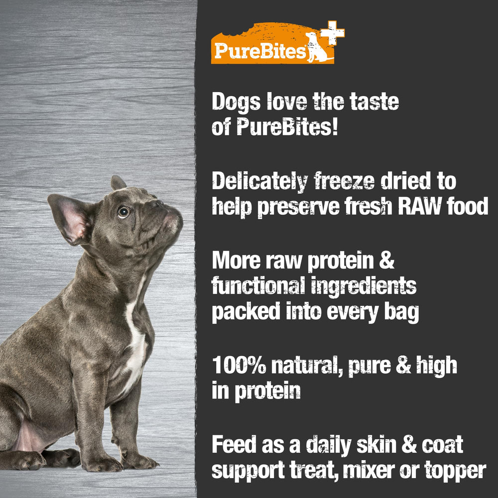 PureBites dog treats shown during feeding provide a protein-rich reward