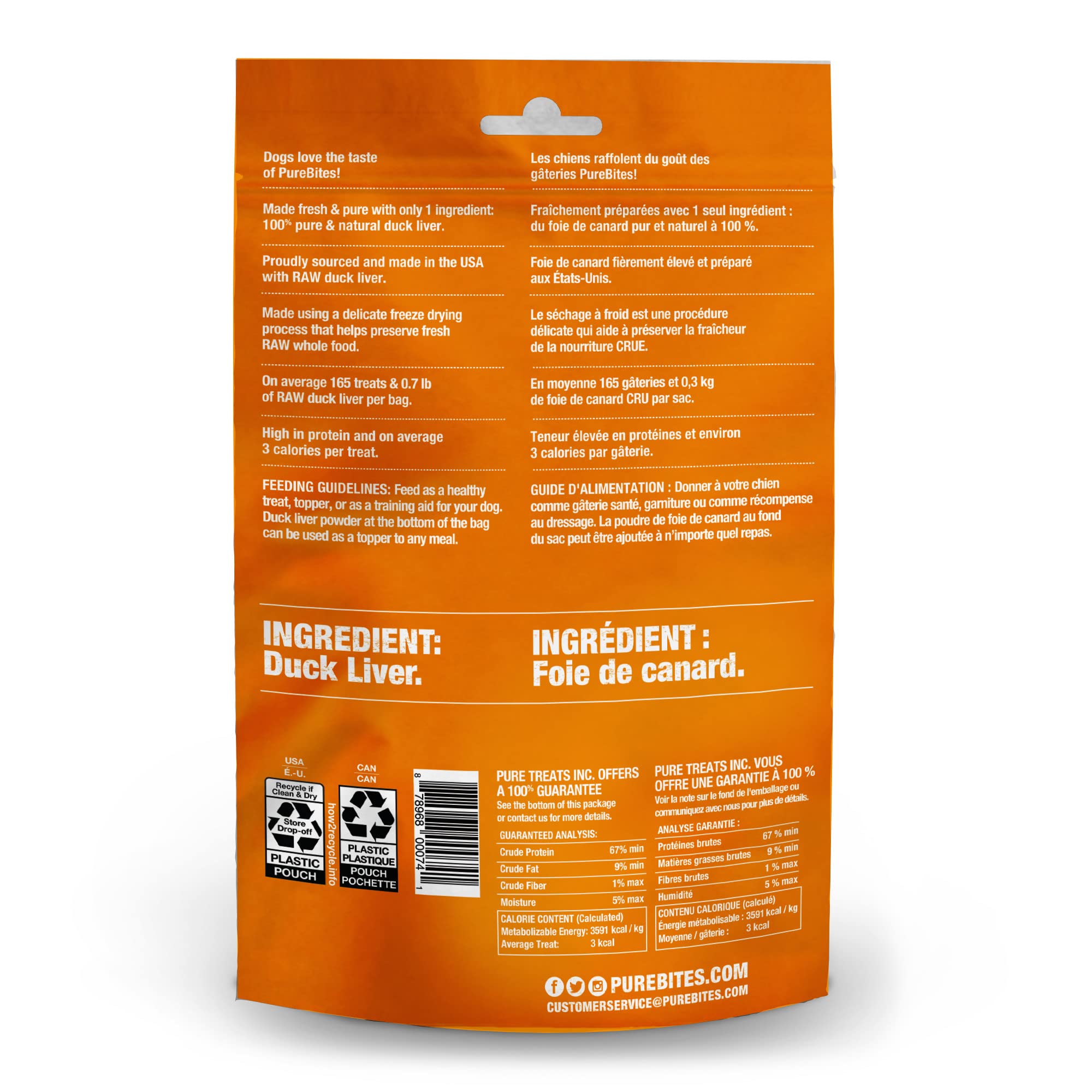 PureBites duck liver treats as toppers—perfect for gentle rewards.