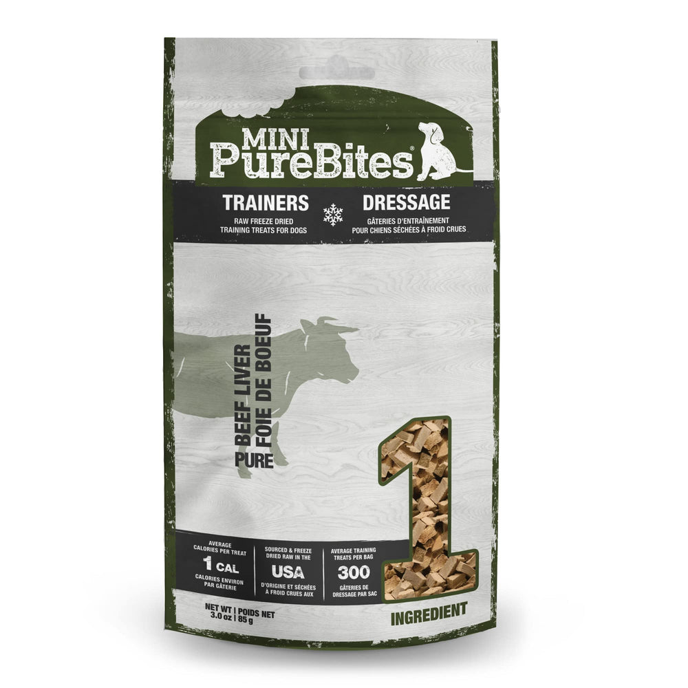 PureBites mini-beef-freeze-dried-treats close-up training rewards.