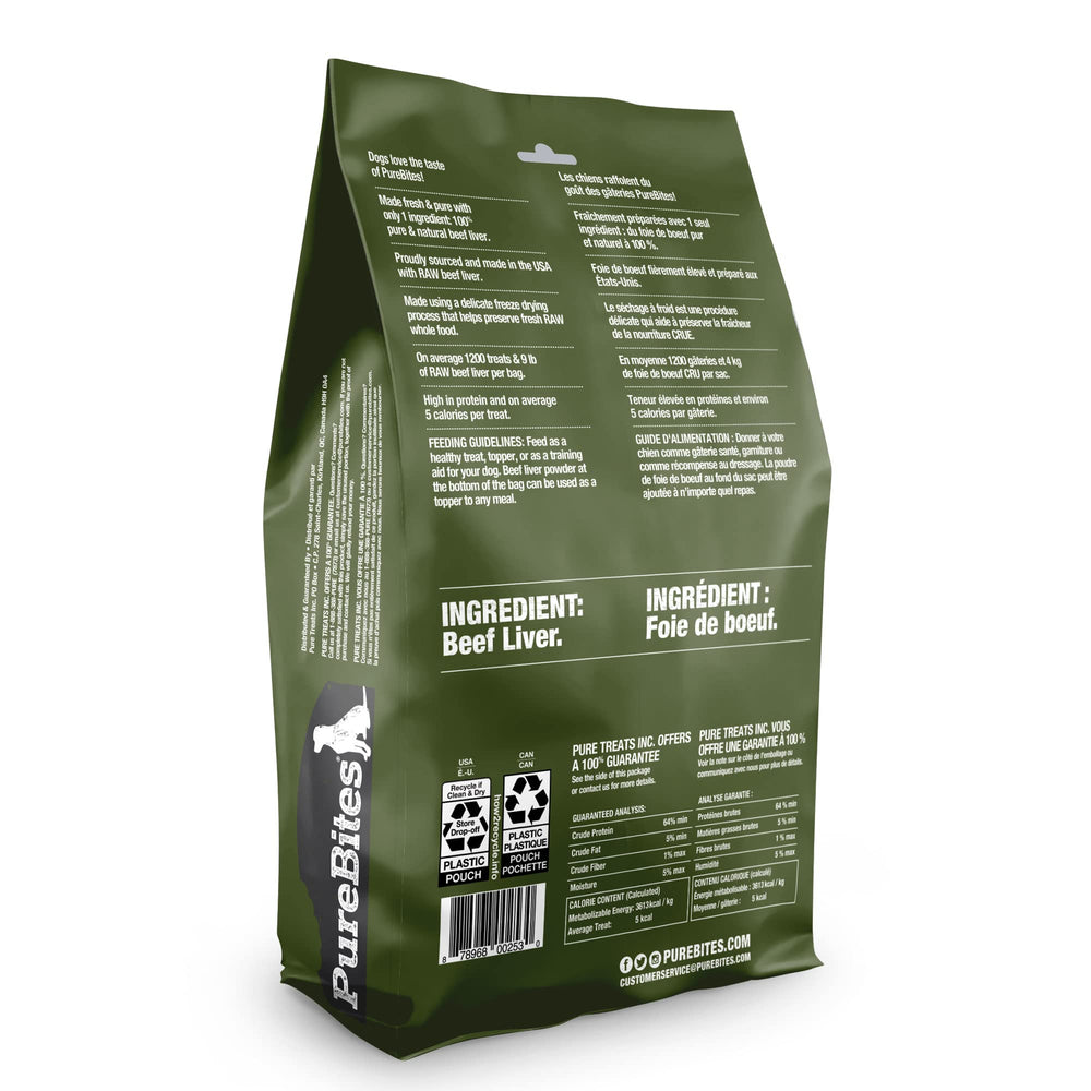 PureBites USA-sourced beef liver closeup highlighting domestic production quality