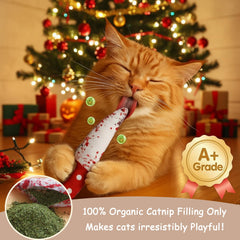 PURETOY axe-shaped catnip toy with soft fabric and crinkle sound for interactive play.