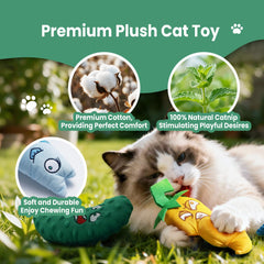 PURETOY catnip chili pepper toy close-up stimulates curiosity and solo play.