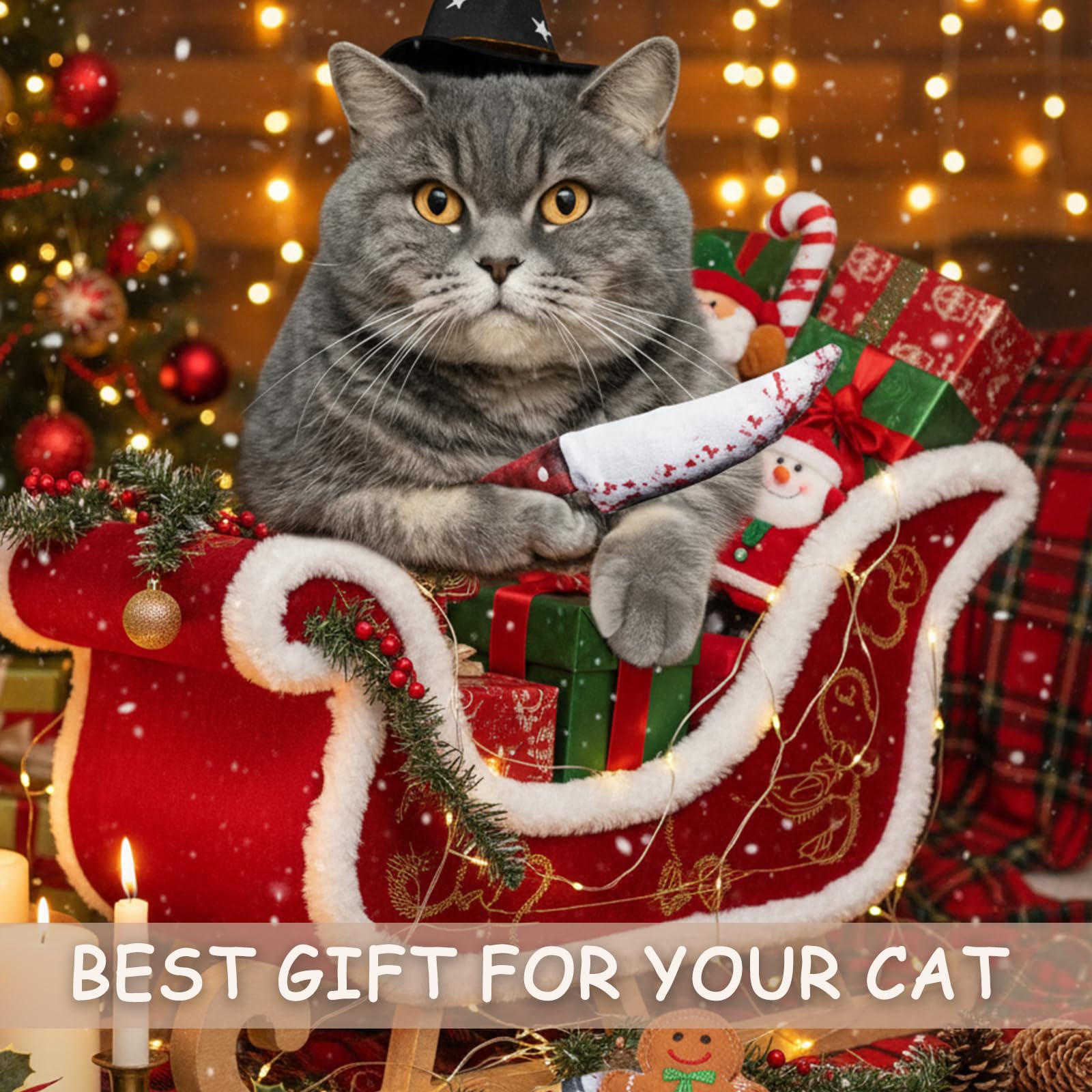 PURETOY chainsaw-shaped catnip toy for high-energy play and satisfying chew instincts.