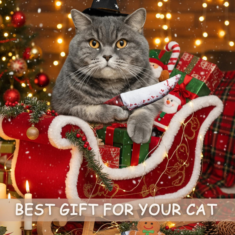 PURETOY chainsaw-shaped catnip toy for high-energy play and satisfying chew instincts.