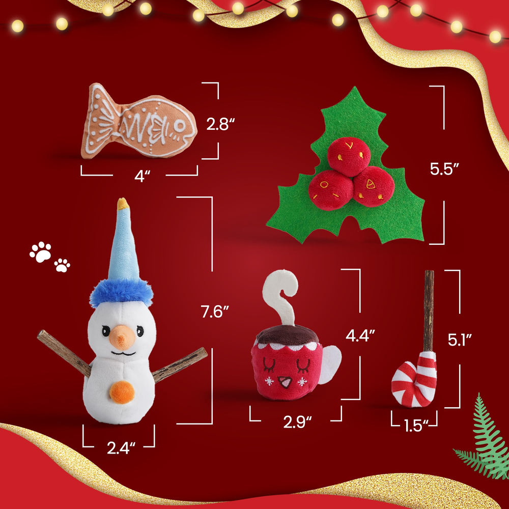 PURETOY Christmas Cat Toy Set—comprehensive festive play kit.