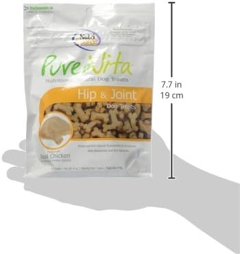 PureVita hip and joint treats bag front view suggests daily reward for joints
