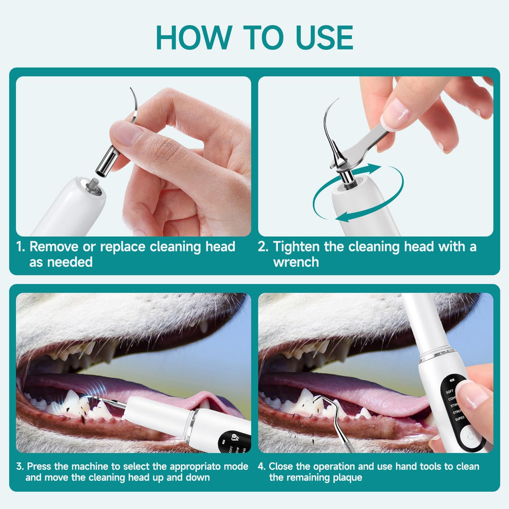 Purfur Ultrasonic Dog Toothbrush ergonomic, comfortable grip for easy handling.