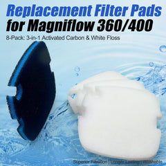 PurifyLogix magniflow 360 coarse filter pad close-up shows 3-in-1 filtration.