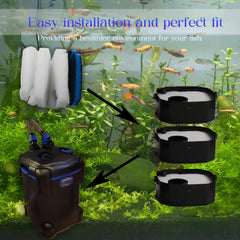 PurifyLogix white floss pads provide fine mechanical filtration for clear water.