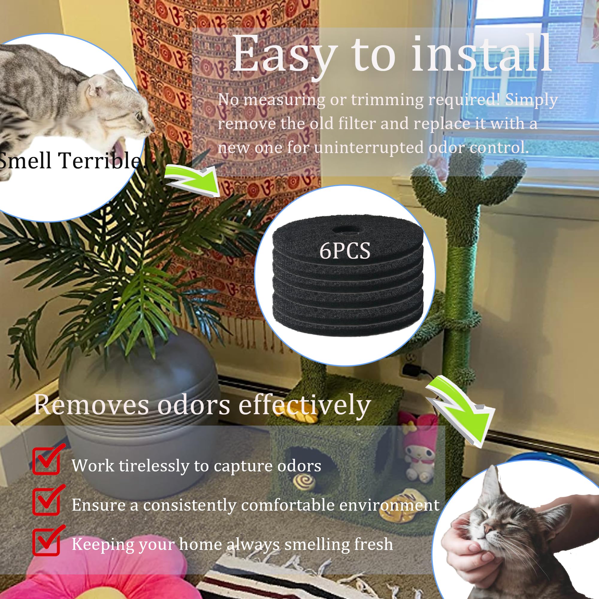 PurifyLogix cat litter filter pack back view showing contents.