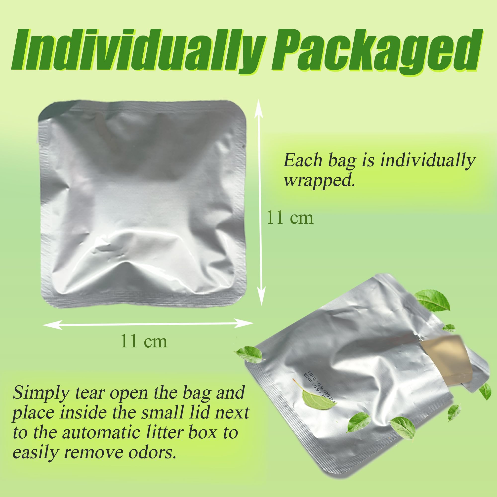 Natural ingredients label showcases simple, safe composition of the deodorizer