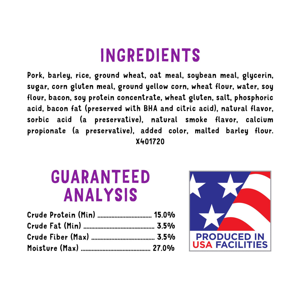 Purina Beggin' small-dog size treats designed for tiny mouths and quick rewards.