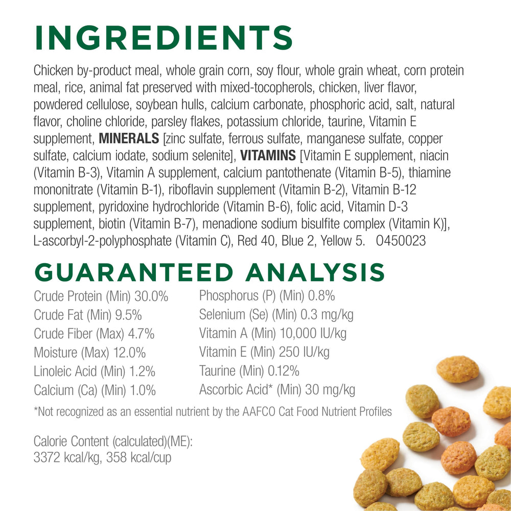 Purina Cat Chow Indoor packaging front highlighting complete indoor-cat nutrition.