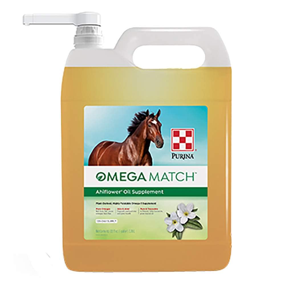 Purina Omega Match Ahiflower Oil 1gal bottle supports joint and skin health