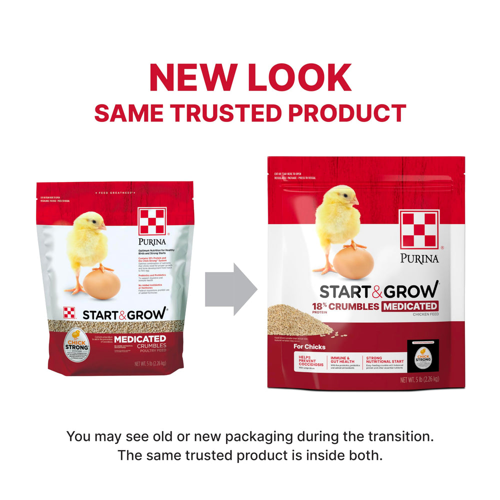 Purina Start & Grow crumble closeup highlighting texture