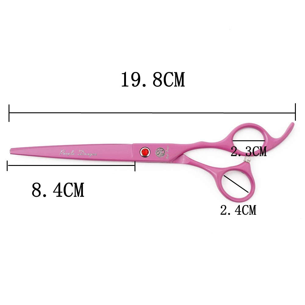 Purple Dragon 7in pink blades close-up for precise trimming