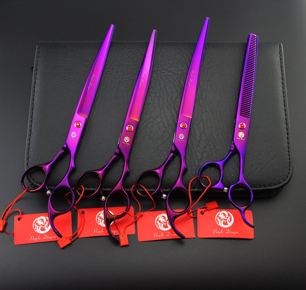 Purple Dragon curved-shears bundle enables versatile grooming tasks