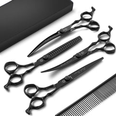 Purple Dragon chunkers scissors 7in for textured finishes and efficient thinning during grooming.