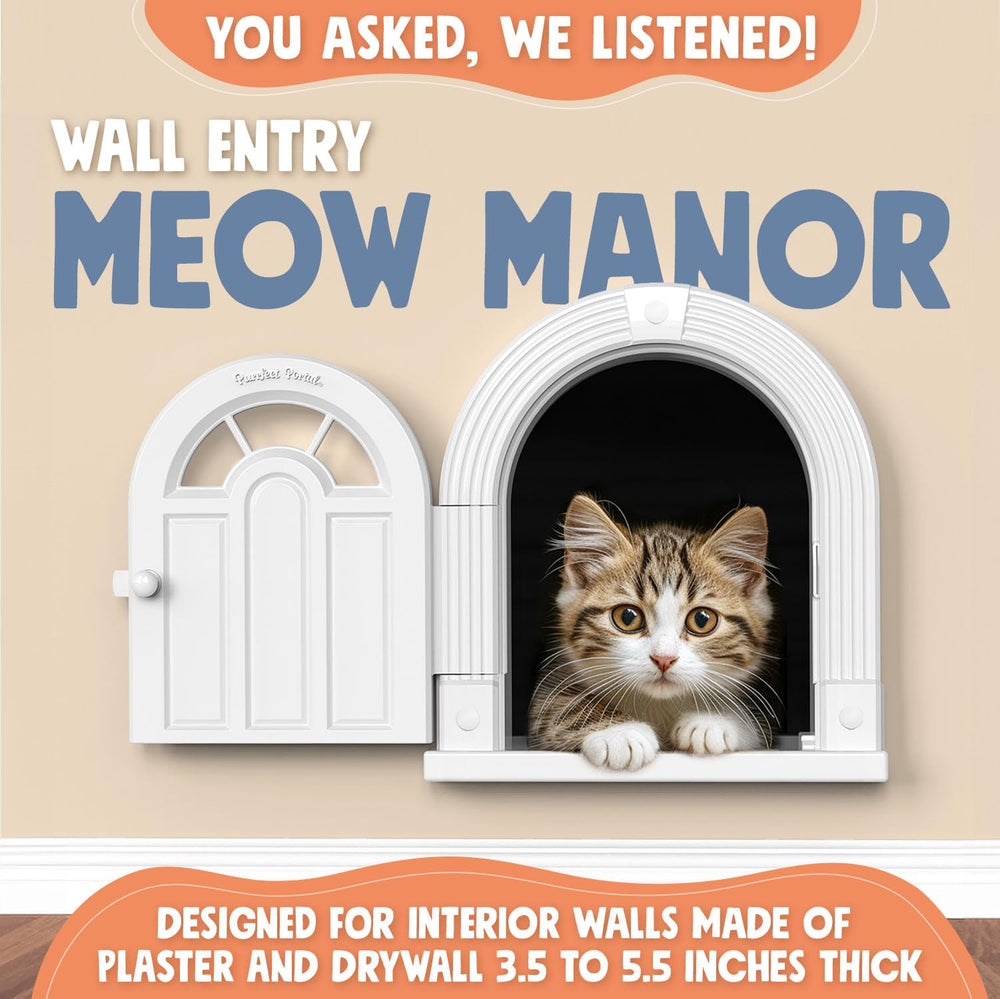 Purrfect Portal interior-wall cat door showing privacy and litter area concealment