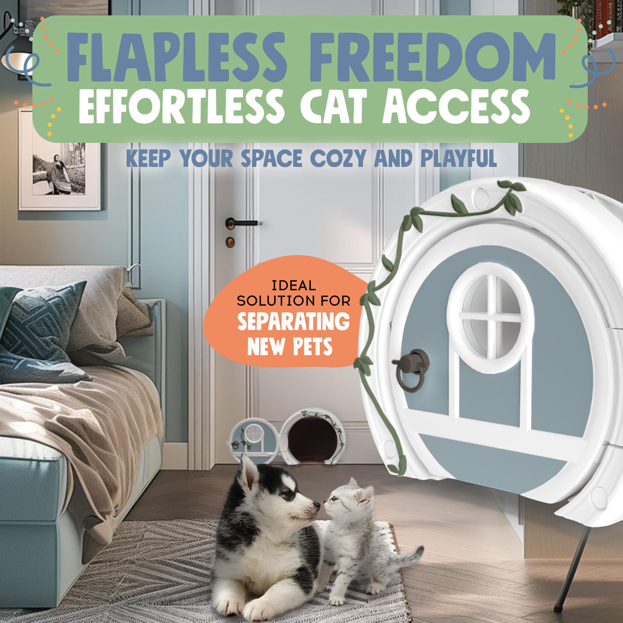Purrfect Portal Gnome Door durable-design image showcasing sturdy frame.